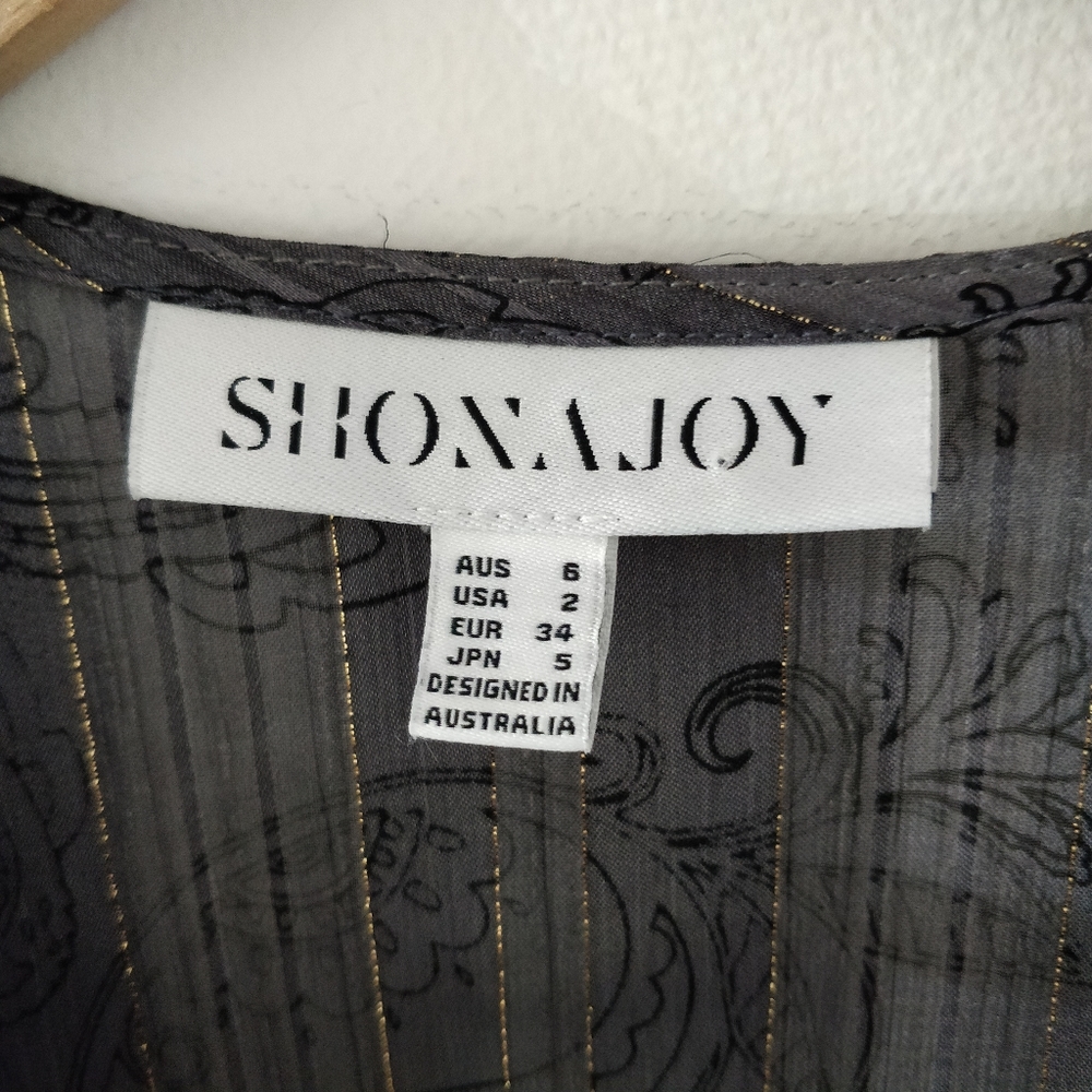 Shona Joy Marea Flared Sleeve Playsuit sz 2 - Picture 8 of 10